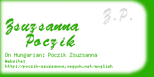 zsuzsanna poczik business card